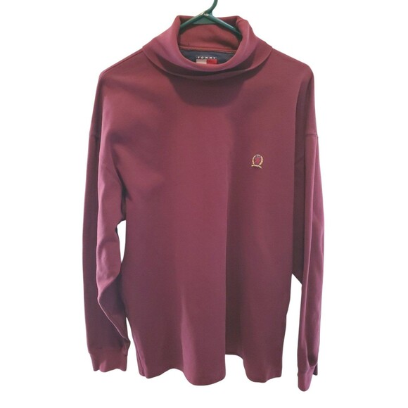 TOMMY HILFIGER 90's Burgundy Turtleneck (XL) - Picture 1 of 4